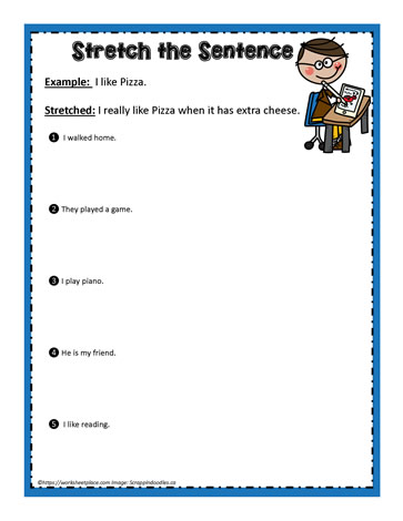 Sentence Writing Worksheets