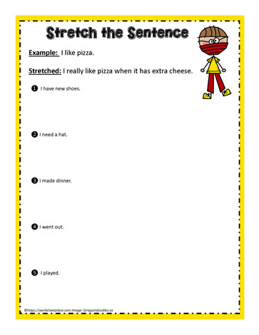 stretching sentences worksheet