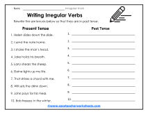 Irregular Verbs Worksheets