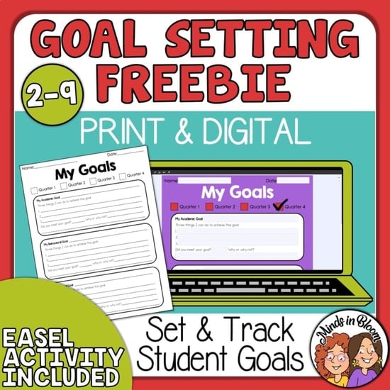FREE Student Goal Setting Template - No-Prep Printable Worksheet ...