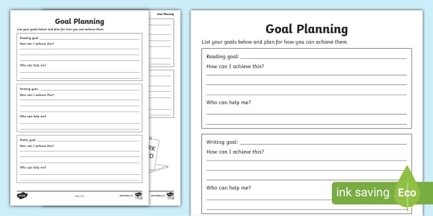 Student-Led Conference Goal Planning Activity (teacher made)