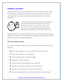 Study Skills Worksheets