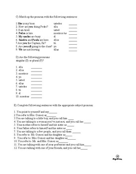 Identifying Kinds of Pronouns Worksheet 1 Answer Key | airSlate ...