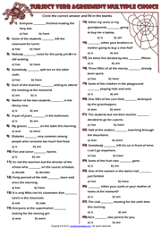 Subject Verb Agreement ESL Printable Worksheets and Exercises