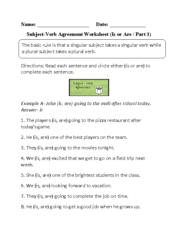 subjects and verbs worksheet