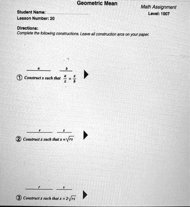 submit the worksheet with your constructions to your teacher to be graded 