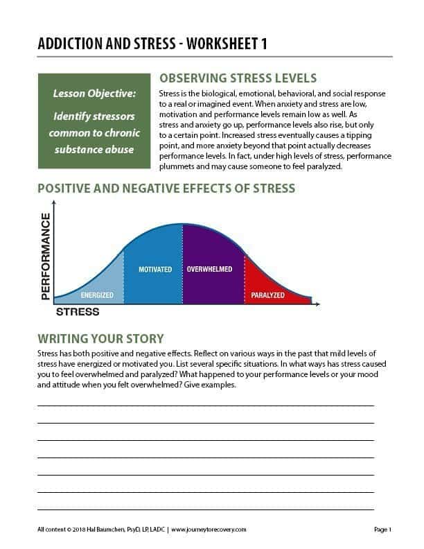 Addiction and Stress - Worksheet 1 (COD)