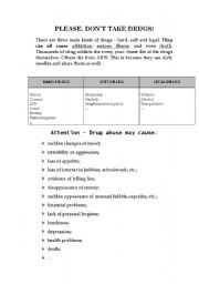 substance abuse worksheet for teenagers