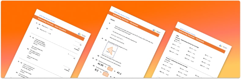 subtracting decimals worksheet horizontal
