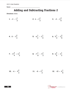Subtract Mixed Numbers Teaching Resources :: 121 - 144