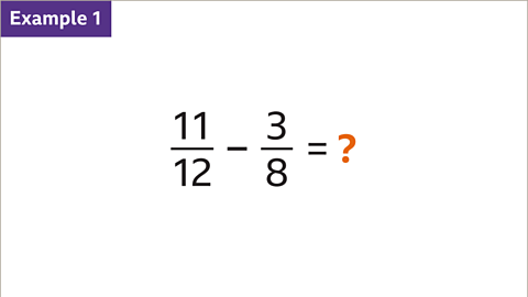 subtracting fractions with different denominators