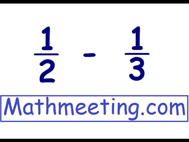 subtracting fractions with different denominators