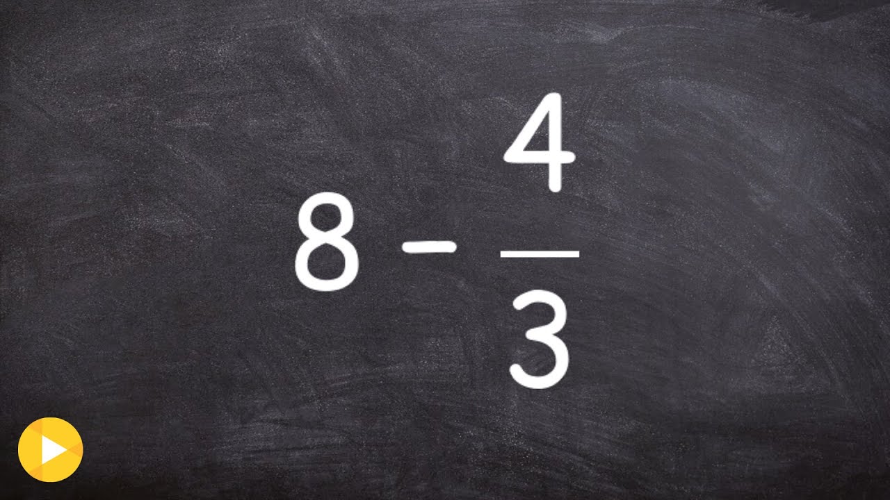 subtracting fractions with whole numbers