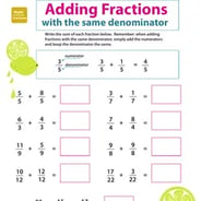 subtracting fractions worksheet 4th grade