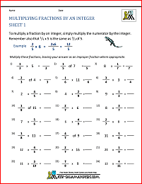 Subtracting Fractions Worksheets