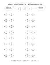 Mixed Numbers Subtract Teaching Resources :: 97 - 120