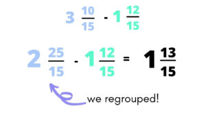 subtracting mixed numbers with renaming
