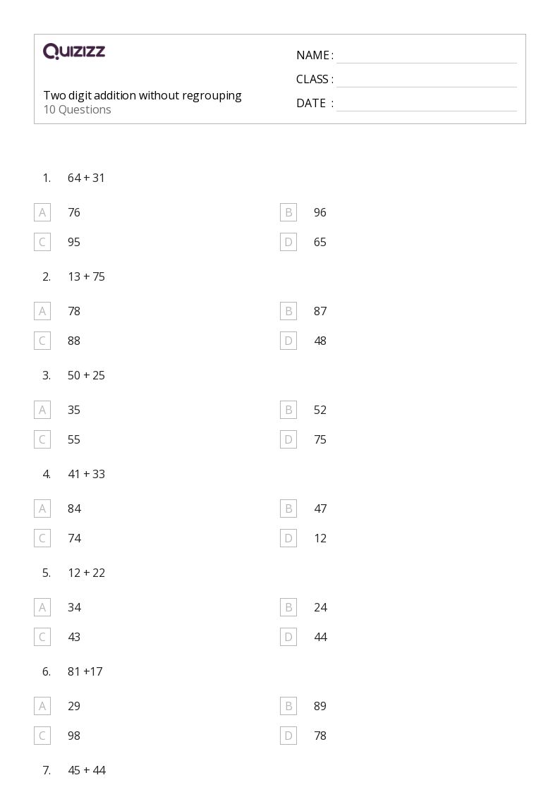 50+ Two-Digit Subtraction and Regrouping worksheets for 1st Grade ...