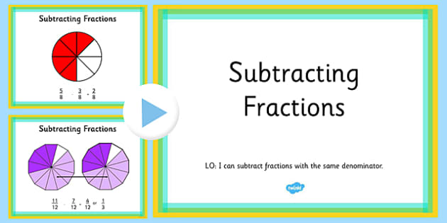 subtracting with like denominators