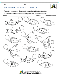 subtraction addition worksheet first grade