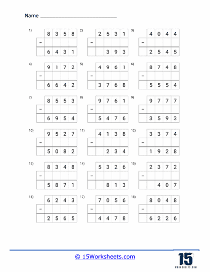 Regrouping Subtraction Worksheets - 15 Worksheets Library