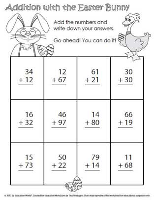 Easter Bunny Addition and Subtraction | Education World