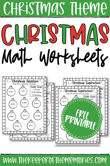 subtraction christmas worksheet free