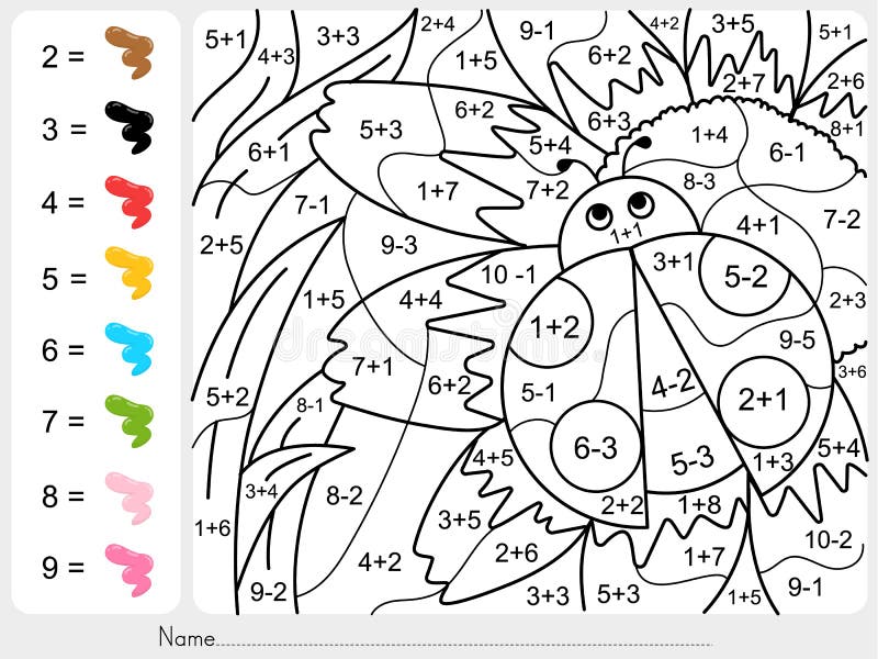 Subtraction Coloring Worksheets for... - Worksheet School | Facebook