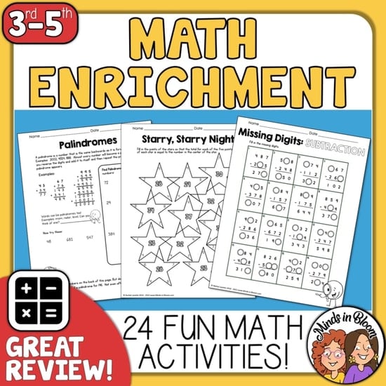 Math Review Activities - Worksheets for Practicing Skills ...