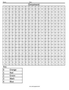 Christmas Ornament- Holiday Subtraction - Coloring Squared