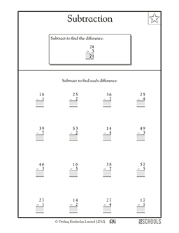 Subtraction practice | 1st grade, 2nd grade Math Worksheet ...