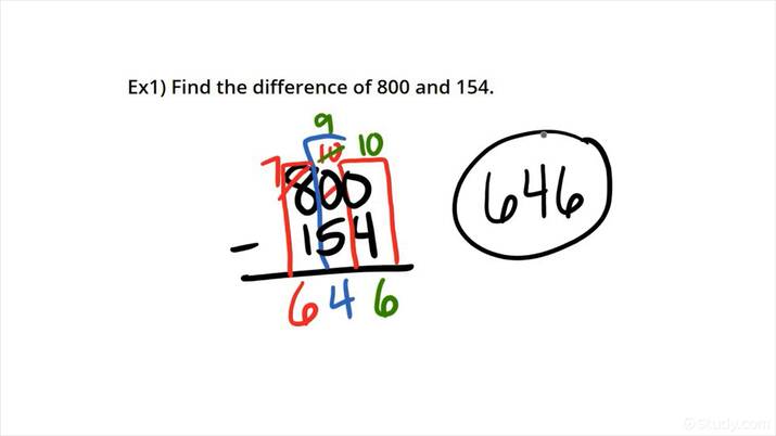 subtraction regrouping with zeros worksheet