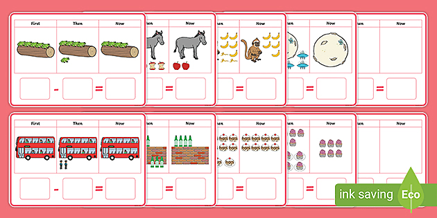 ? First, Then, Now Subtraction Stories (teacher made)
