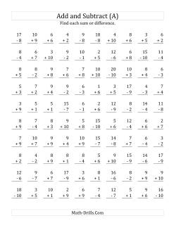 Free Math Worksheets by Math-Drills