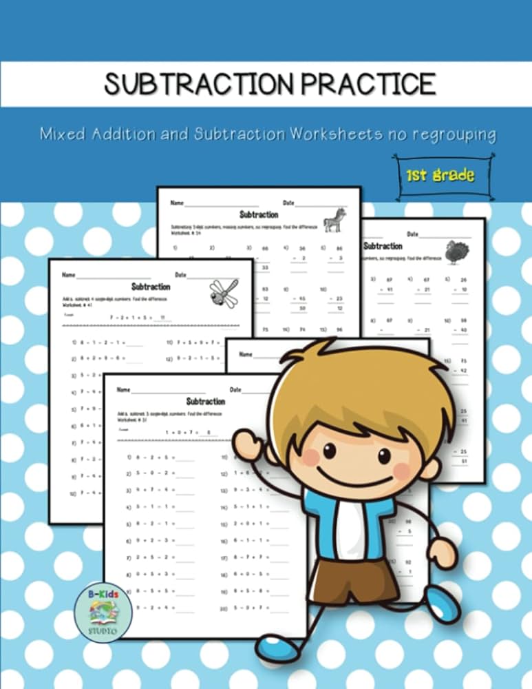 Subtraction Practice Mixed Addition and Subtraction Worksheet No ...