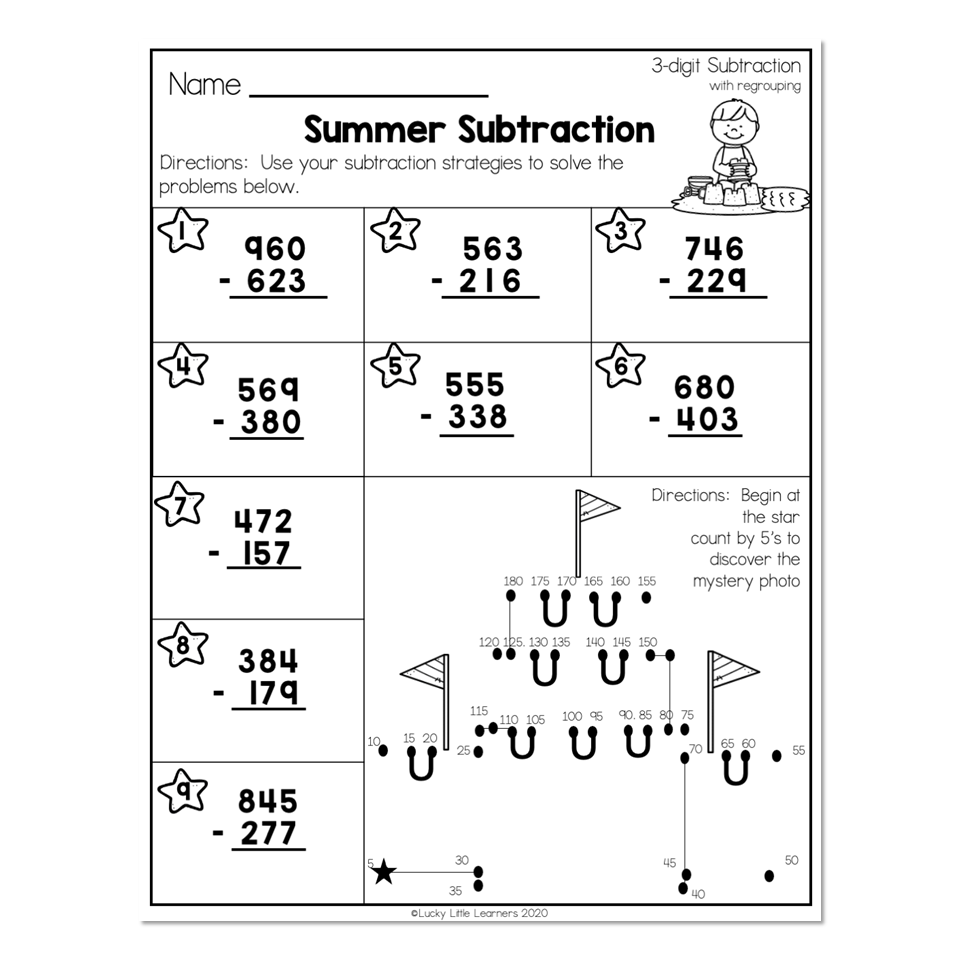 2nd Grade Math Worksheets - 3-Digit Subtraction With Regrouping ...
