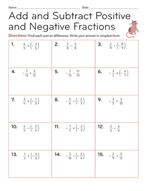 subtraction with like denominators
