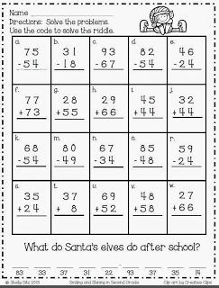 Elf Activities and a Christmas Math Freebie