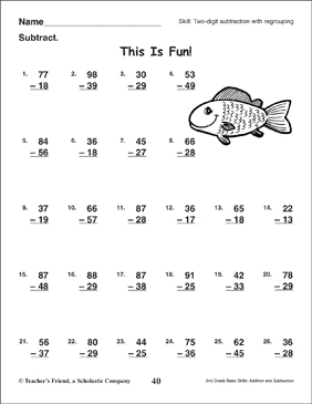 Double-Digit Subtraction Regrouping Worksheets, Games &  Regrouping ...