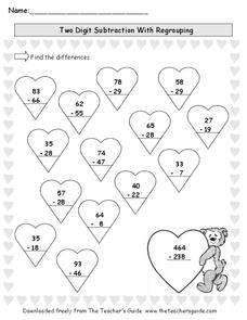 subtraction with regrouping fun worksheet