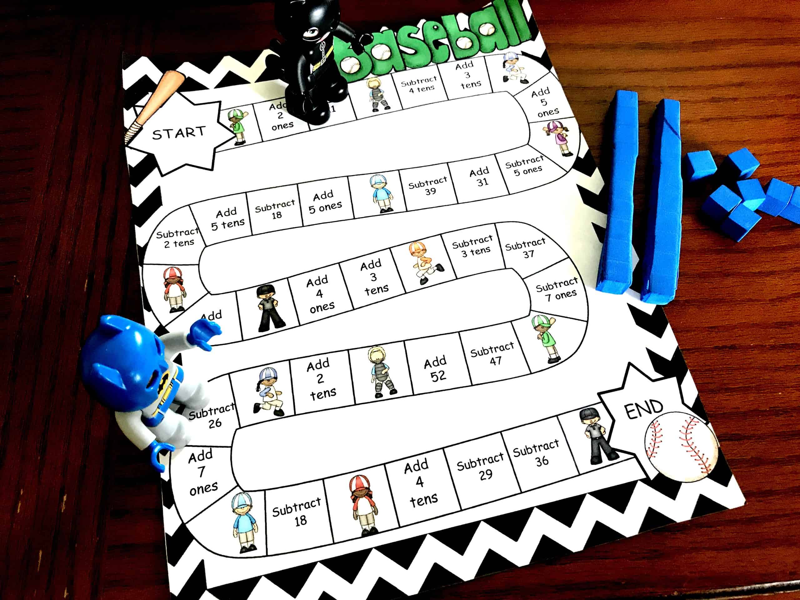 subtraction with regrouping game worksheet