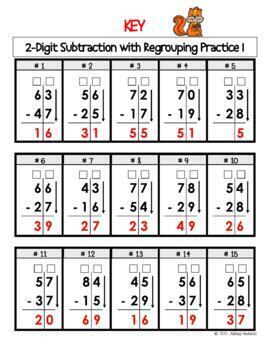 Double Digit Addition &  Subtraction with Regrouping Worksheets ...