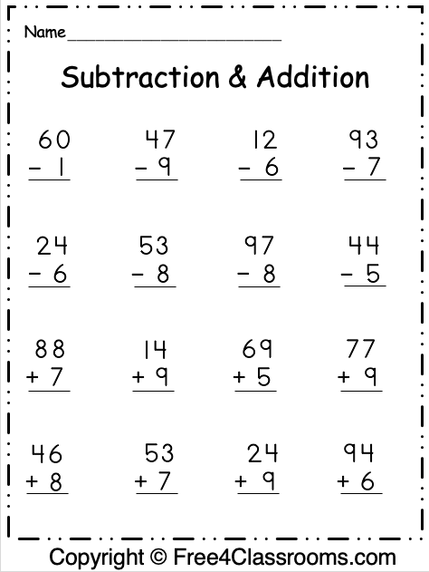 subtraction with regrouping worksheet 1st grade
