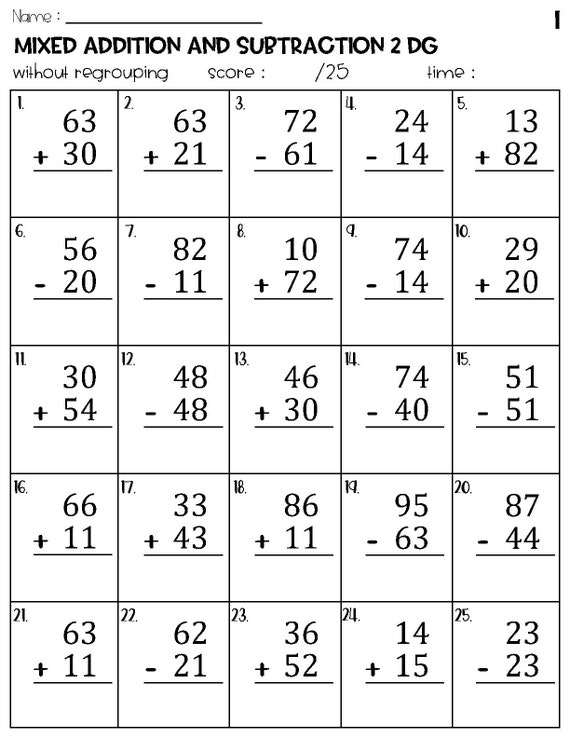 subtraction with regrouping worksheet 1st