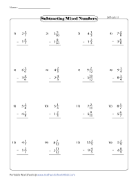 subtraction with renaming fractions