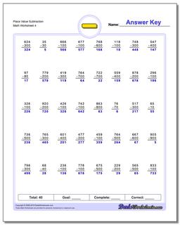 subtraction with renaming worksheet