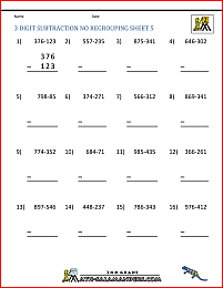 Subtraction by Regrouping Worksheets and Exercise - Engworksheets ...