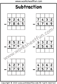 Free subtraction with trading worksheet, Download Free subtraction with ...