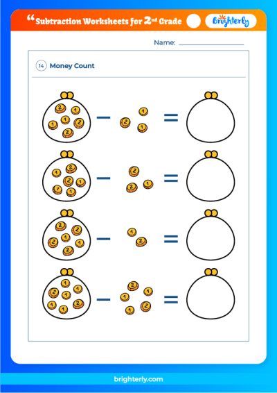 subtraction without borrowing worksheet 2nd grade