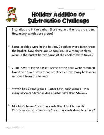 3rd Grade Word Problems Worksheets